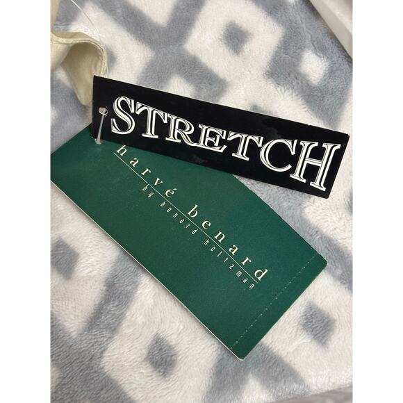 NWT Harve Benard khaki cream button blazer jacket cotton pockets 8 - Picture 9 of 9